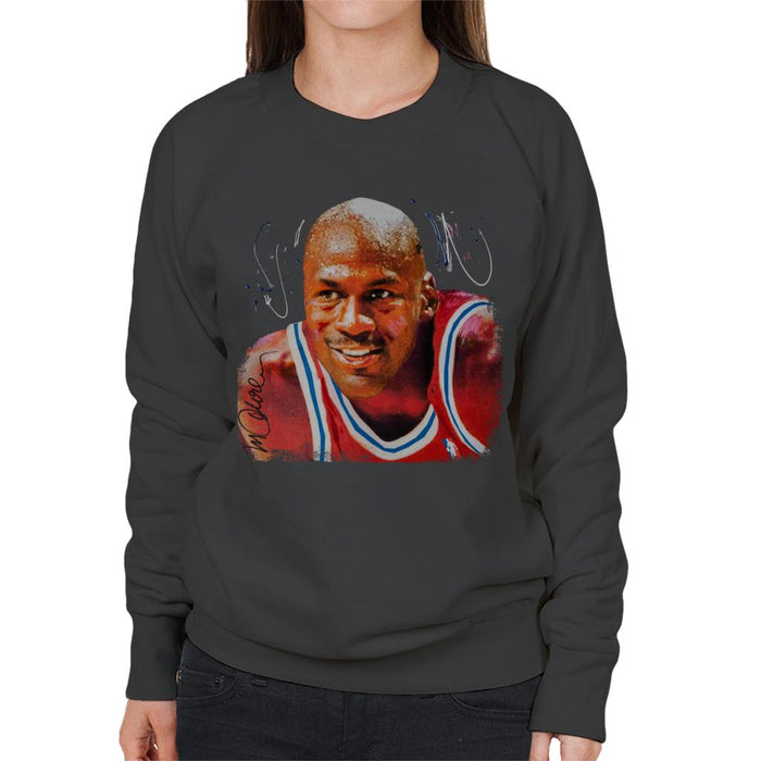 Sidney Maurer Original Portrait Of Michael Jordan Chicago Bulls Women's Sweatshirt