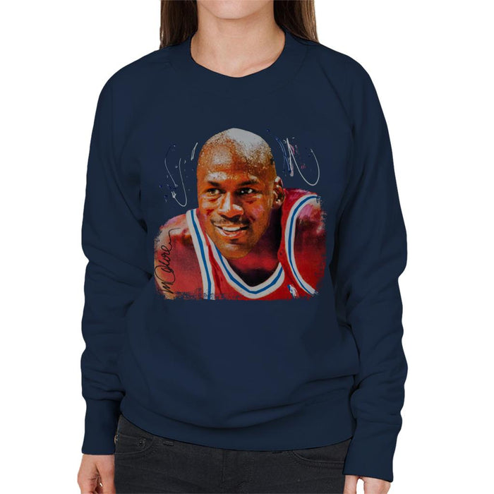 Sidney Maurer Original Portrait Of Michael Jordan Chicago Bulls Women's Sweatshirt