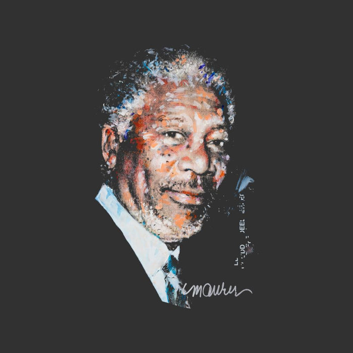 Sidney Maurer Original Portrait Of Morgan Freeman Kid's T-Shirt