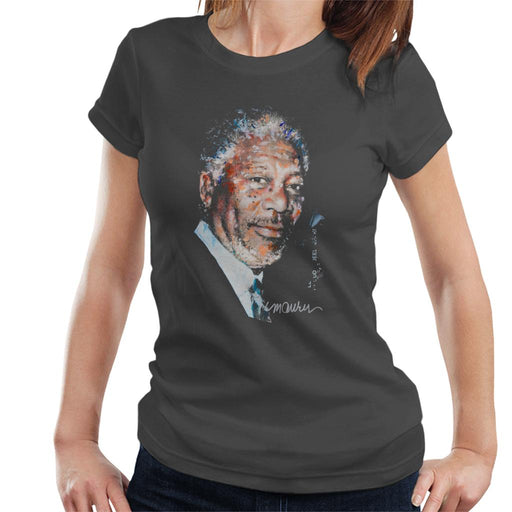Sidney Maurer Original Portrait Of Morgan Freeman Women's T-Shirt