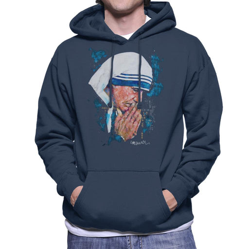 Sidney Maurer Original Portrait Of Mother Teresa Men's Hooded Sweatshirt