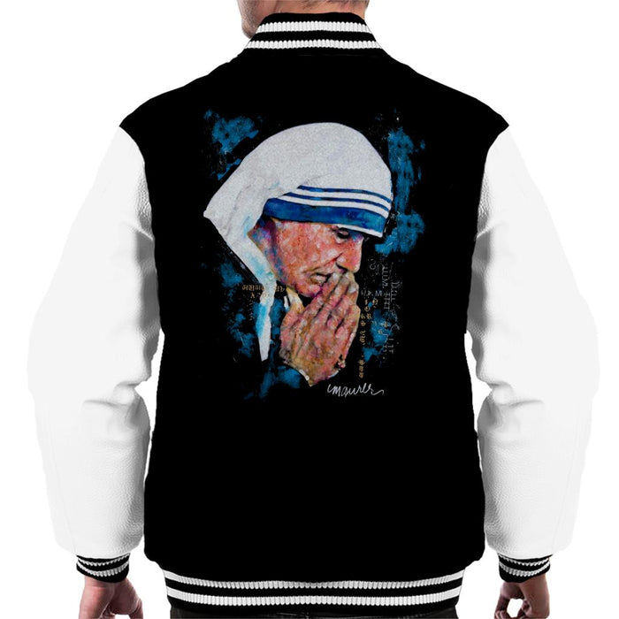 Sidney Maurer Original Portrait Of Mother Teresa Men's Varsity Jacket