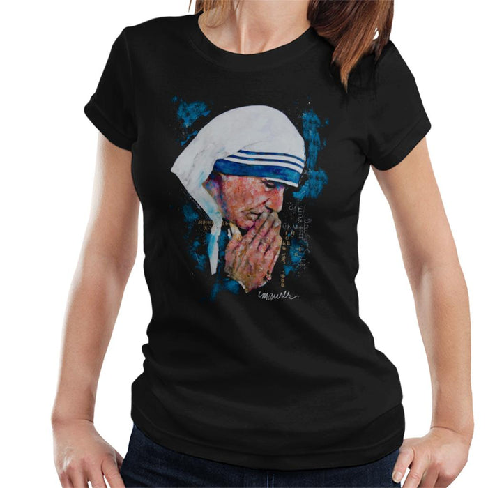 Sidney Maurer Original Portrait Of Mother Teresa Women's T-Shirt