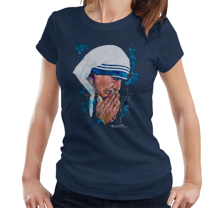 Sidney Maurer Original Portrait Of Mother Teresa Women's T-Shirt