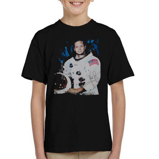 Sidney Maurer Original Portrait Of Neil Armstrong Space Suit Kid's T-Shirt