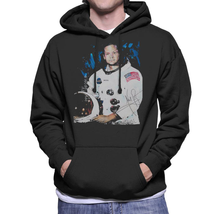 Sidney Maurer Original Portrait Of Neil Armstrong Space Suit Men's Hooded Sweatshirt