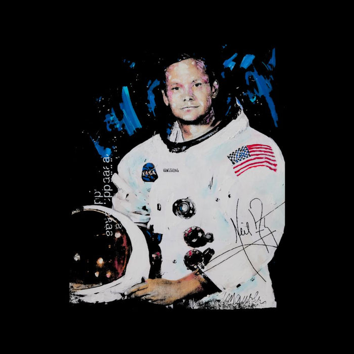 Sidney Maurer Original Portrait Of Neil Armstrong Space Suit Kid's Hooded Sweatshirt