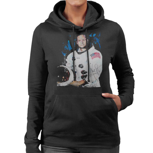 Sidney Maurer Original Portrait Of Neil Armstrong Space Suit Women's Hooded Sweatshirt