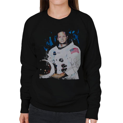 Sidney Maurer Original Portrait Of Neil Armstrong Space Suit Women's Sweatshirt