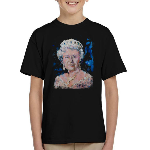 Sidney Maurer Original Portrait Of Queen Elizabeth II Kid's T-Shirt