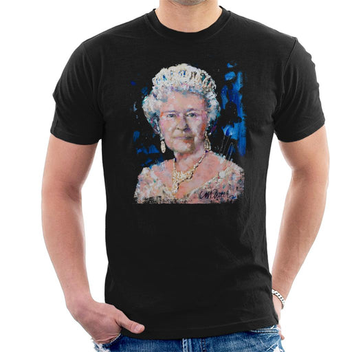 Sidney Maurer Original Portrait Of Queen Elizabeth II Men's T-Shirt