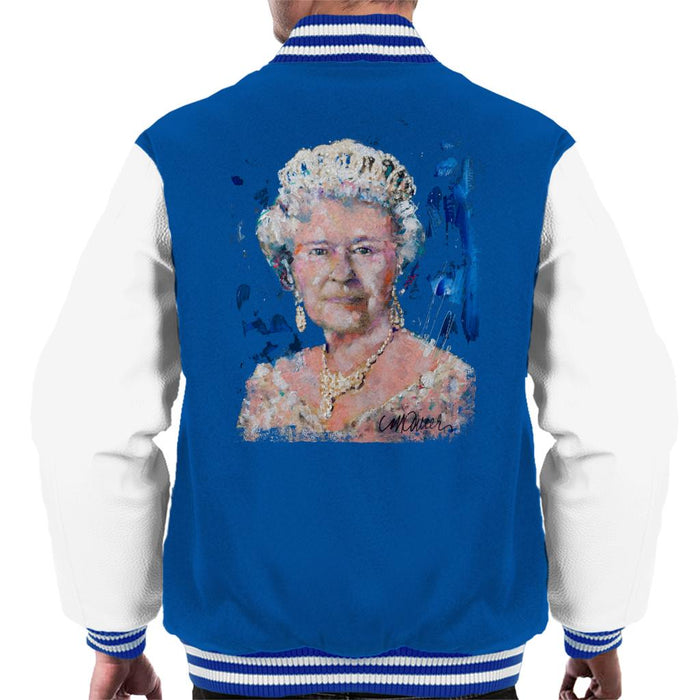 Sidney Maurer Original Portrait Of Queen Elizabeth II Men's Varsity Jacket