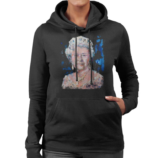 Sidney Maurer Original Portrait Of Queen Elizabeth II Women's Hooded Sweatshirt