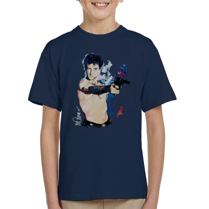 Sidney Maurer Original Portrait Of Robert De Niro Taxi Driver Kid's T-Shirt