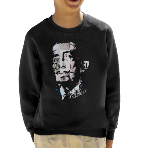 Sidney Maurer Original Portrait Of Salvador Dali Pop Art Kid's Sweatshirt