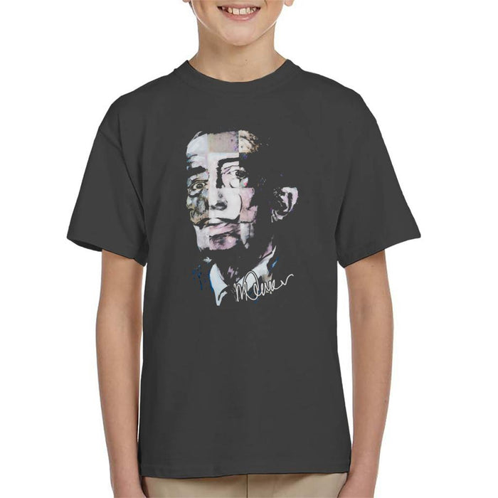 Sidney Maurer Original Portrait Of Salvador Dali Pop Art Kid's T-Shirt