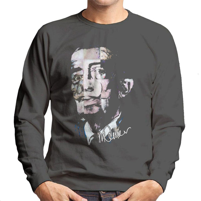 Sidney Maurer Original Portrait Of Salvador Dali Pop Art Men's Sweatshirt