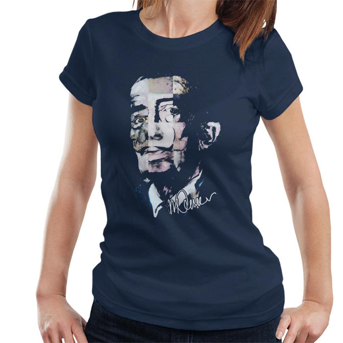 Sidney Maurer Original Portrait Of Salvador Dali Pop Art Women's T-Shirt