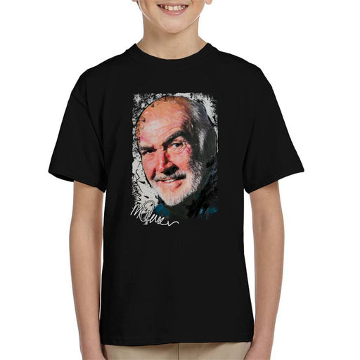 Sidney Maurer Original Portrait Of Actor Sean Connery Kid's T-Shirt