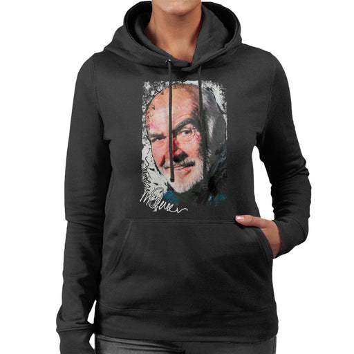 Sidney Maurer Original Portrait Of Actor Sean Connery Women's Hooded Sweatshirt
