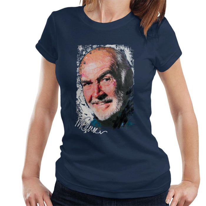 Sidney Maurer Original Portrait Of Actor Sean Connery Women's T-Shirt