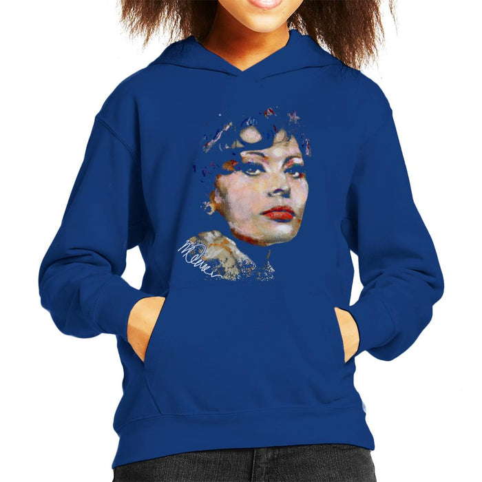 Sidney Maurer Original Portrait Of Actress Sophia Loren Kid's Hooded Sweatshirt