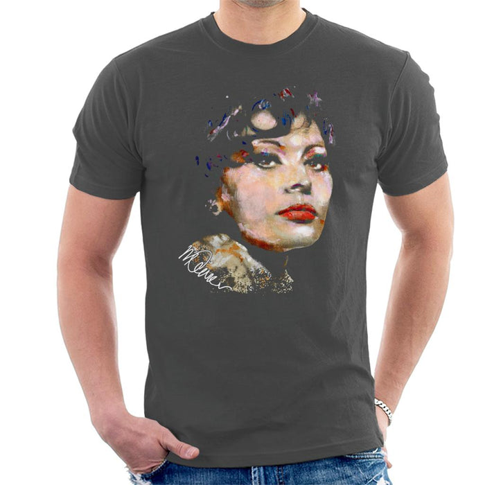 Sidney Maurer Original Portrait Of Actress Sophia Loren Men's T-Shirt