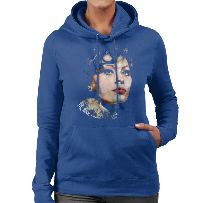Sidney Maurer Original Portrait Of Actress Sophia Loren Women's Hooded Sweatshirt