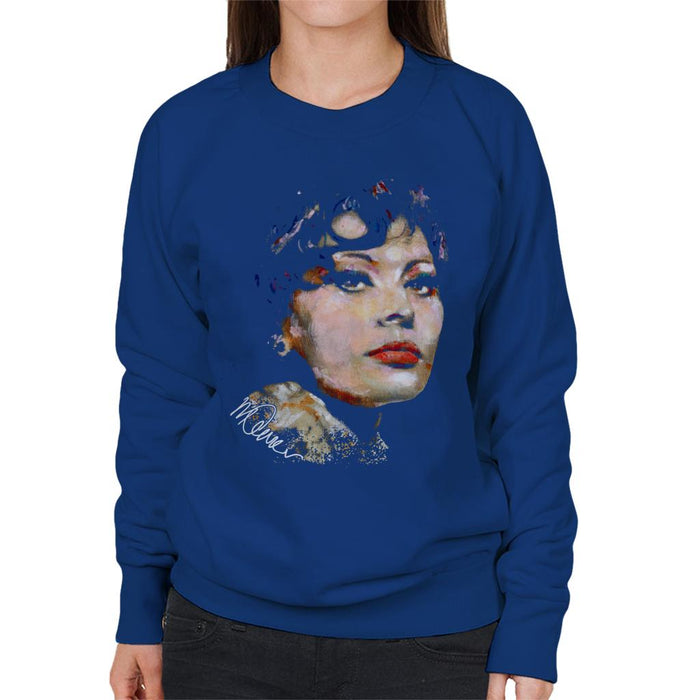 Sidney Maurer Original Portrait Of Actress Sophia Loren Women's Sweatshirt