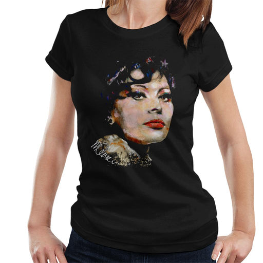 Sidney Maurer Original Portrait Of Actress Sophia Loren Women's T-Shirt