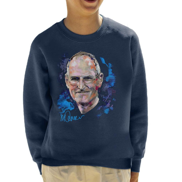Sidney Maurer Original Portrait Of Steve Jobs Kid's Sweatshirt