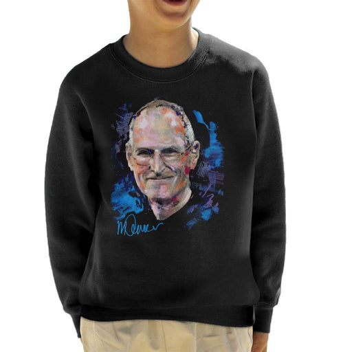 Sidney Maurer Original Portrait Of Steve Jobs Kid's Sweatshirt