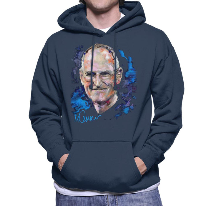 Sidney Maurer Original Portrait Of Steve Jobs Men's Hooded Sweatshirt
