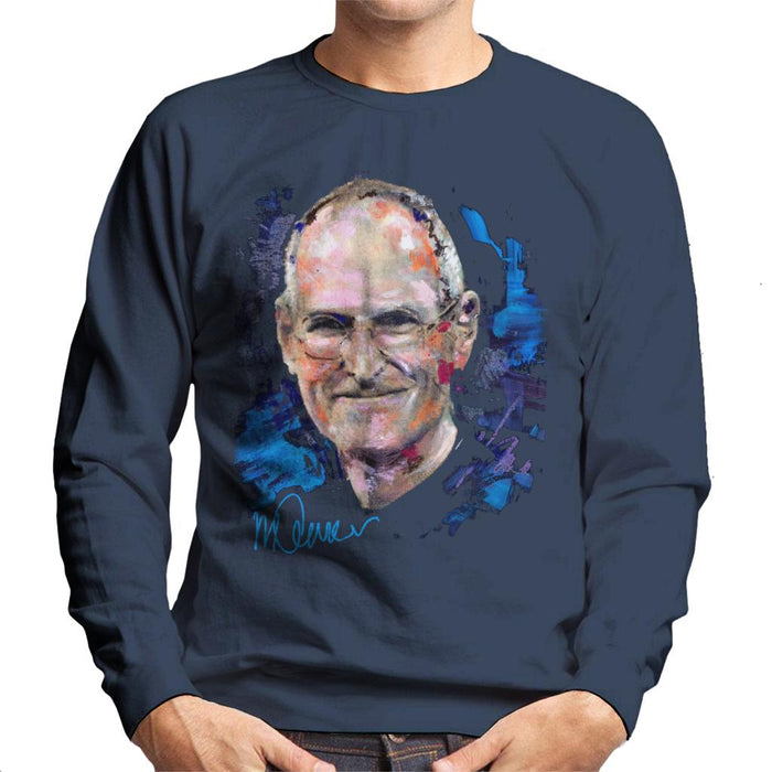 Sidney Maurer Original Portrait Of Steve Jobs Men's Sweatshirt