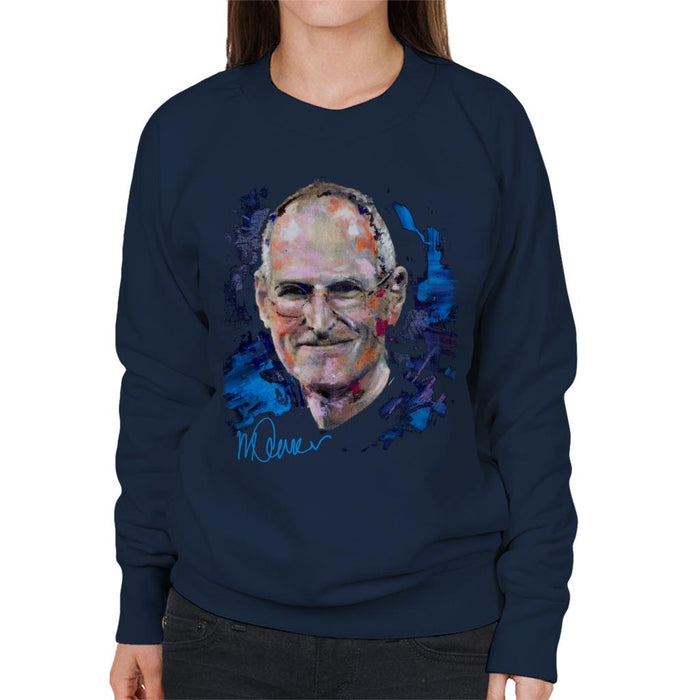 Sidney Maurer Original Portrait Of Steve Jobs Women's Sweatshirt