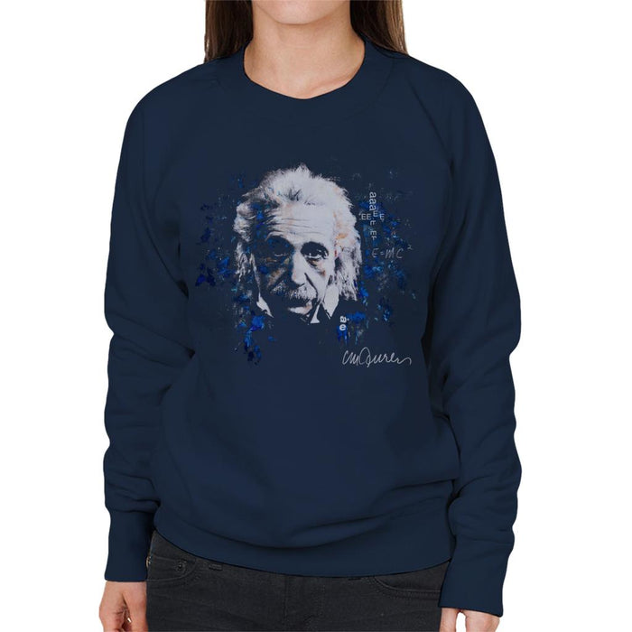 Sidney Maurer Original Portrait Of Albert Einstein E Equals MC2 Women's Sweatshirt