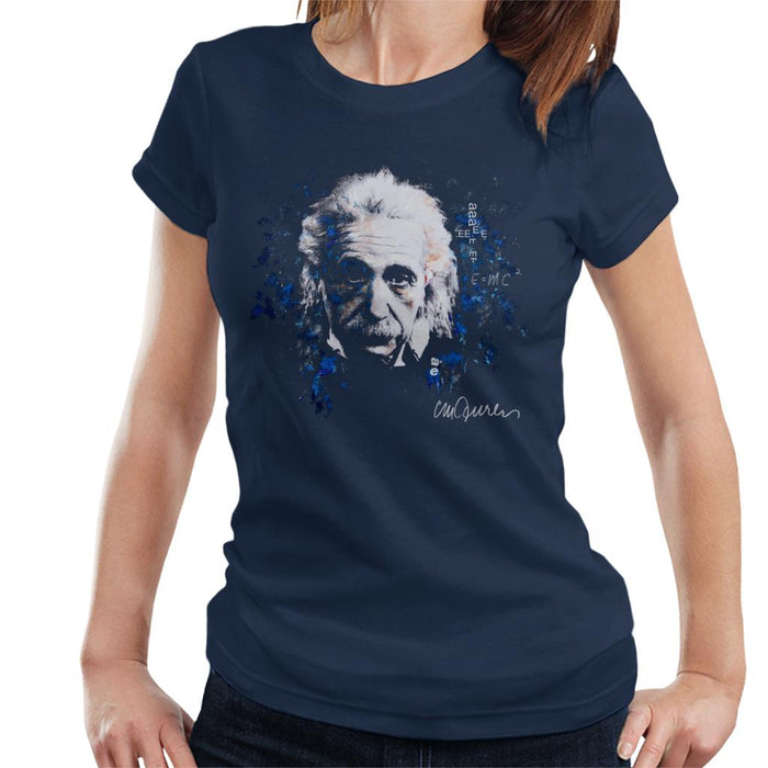 Sidney Maurer Original Portrait Of Albert Einstein E Equals MC2 Women's T-Shirt