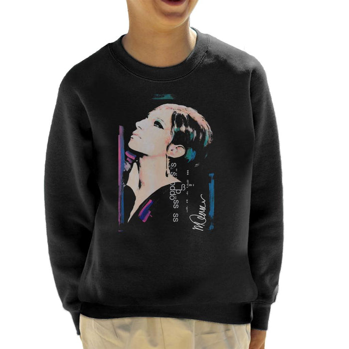 Sidney Maurer Original Portrait Of Actress Barbra Streisand Kid's Sweatshirt