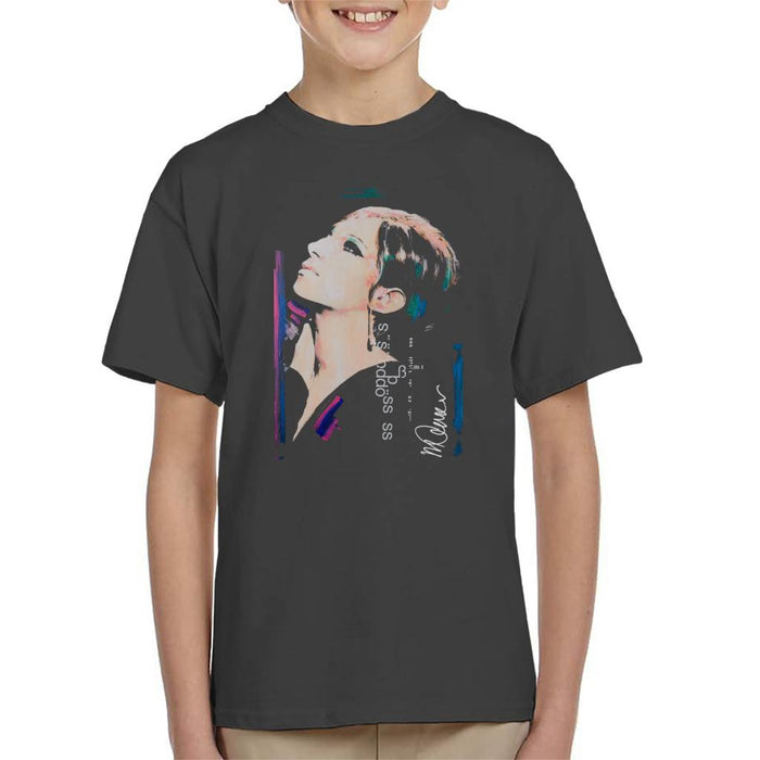Sidney Maurer Original Portrait Of Actress Barbra Streisand Kid's T-Shirt