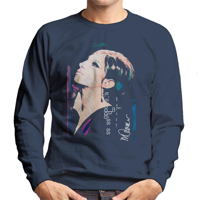 Sidney Maurer Original Portrait Of Actress Barbra Streisand Men's Sweatshirt