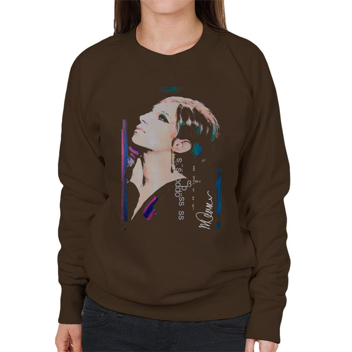 Sidney Maurer Original Portrait Of Actress Barbra Streisand Women's Sweatshirt