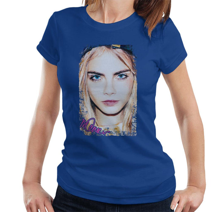 Sidney Maurer Original Portrait Of Actress Cara Delevingne Women's T-Shirt