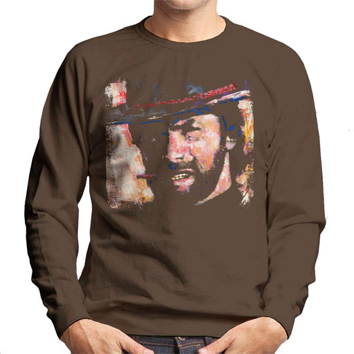 Sidney Maurer Original Portrait Of Actor Clint Eastwood Men's Sweatshirt