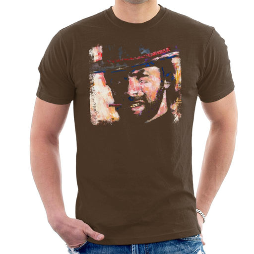 Sidney Maurer Original Portrait Of Actor Clint Eastwood Men's T-Shirt