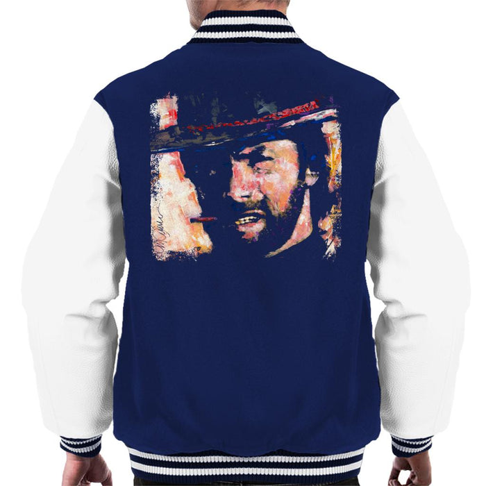 Sidney Maurer Original Portrait Of Actor Clint Eastwood Men's Varsity Jacket
