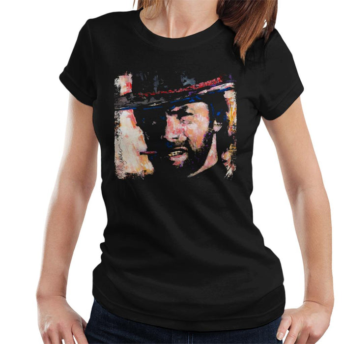 Sidney Maurer Original Portrait Of Actor Clint Eastwood Women's T-Shirt