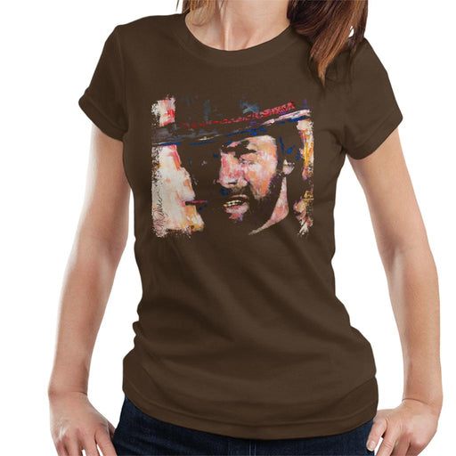 Sidney Maurer Original Portrait Of Actor Clint Eastwood Women's T-Shirt