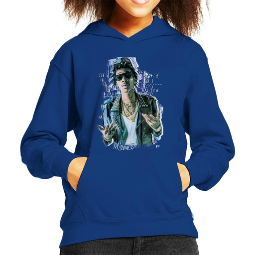 Sidney Maurer Original Portrait Of Rapper Wiz Khalifa Kid's Hooded Sweatshirt