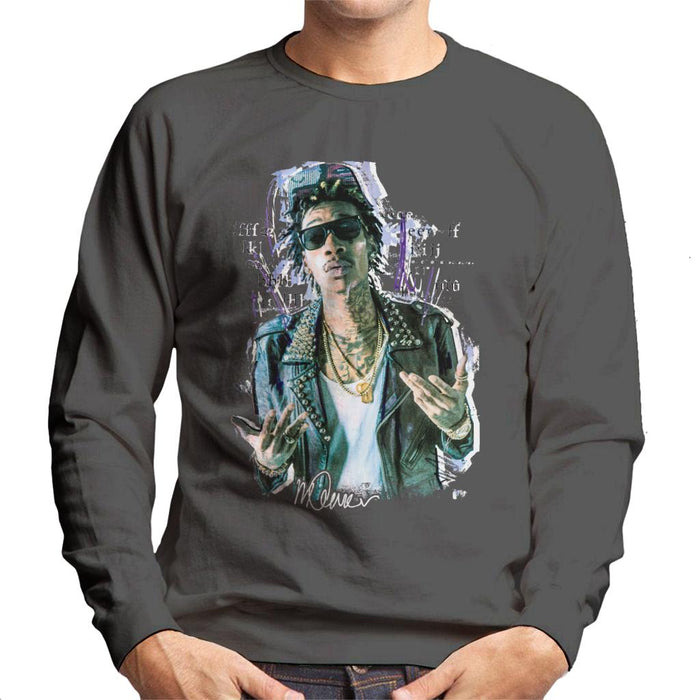 Sidney Maurer Original Portrait Of Rapper Wiz Khalifa Men's Sweatshirt