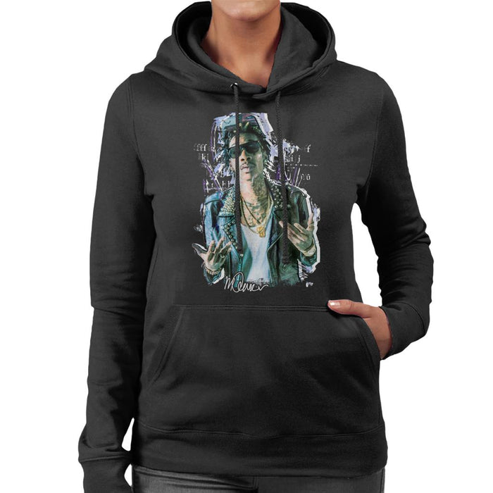 Sidney Maurer Original Portrait Of Rapper Wiz Khalifa Women's Hooded Sweatshirt